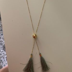 Gorjana "Carmen" tassel adj. lariat necklace